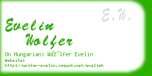 evelin wolfer business card